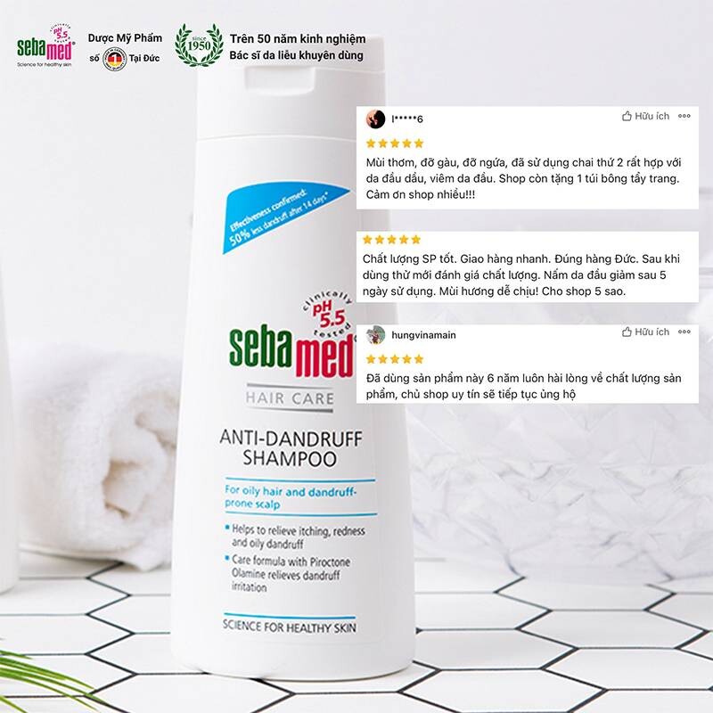 Tóc dầu có nên gội đầu hàng ngày không? 4 - 4 Tóc dầu có nên gội đầu hàng ngày không? Dầu gội ngăn ngừa gàu Sebamed hỗ trợ sạch da dầu, hạn chế gàu và ngứa do da dầu gây ra.