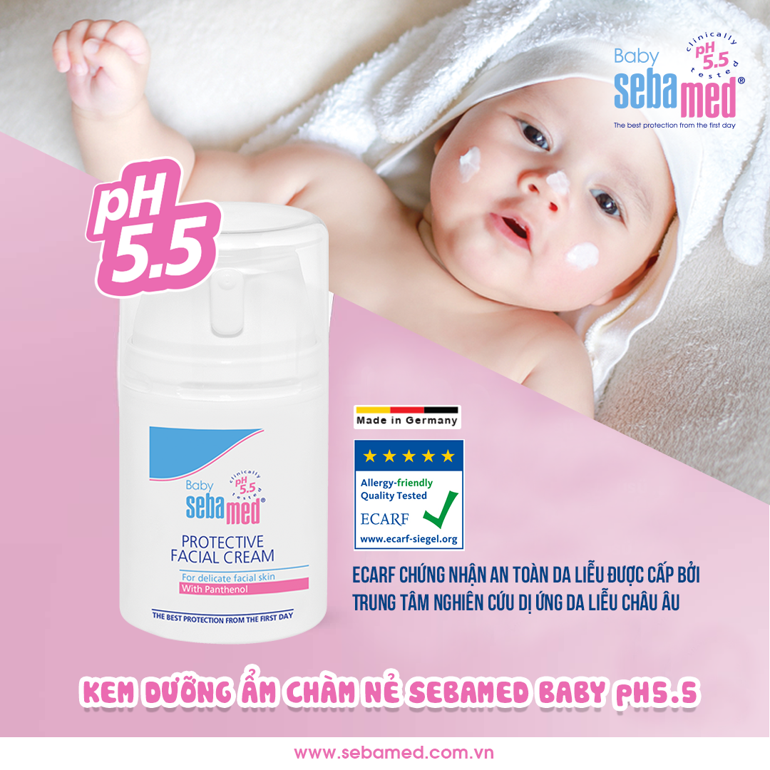 Kem dưỡng ẩm chàm sữa cho bé Sebamed pH5.5 - www.sebamed.com.vn