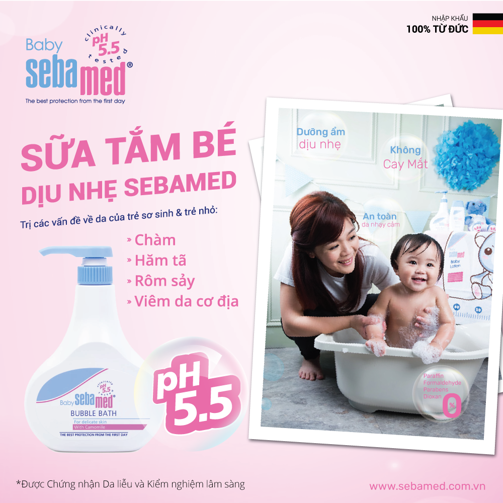 Sữa Tắm Cho Bé Sebamed pH5.5 - www.sebamed.com.vn