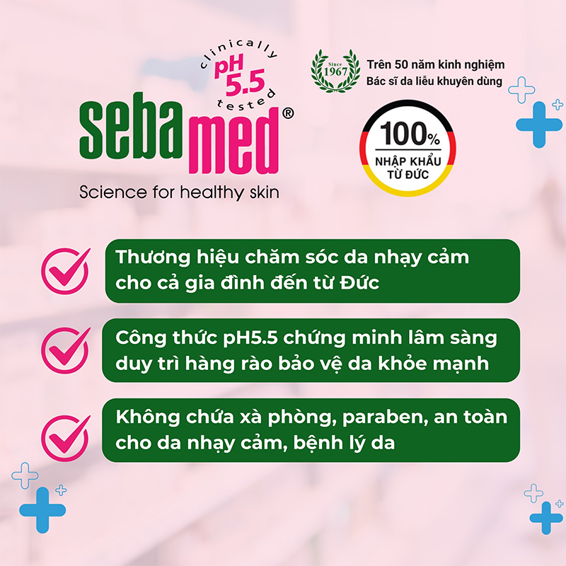 Sữa rửa mặt & tắm toàn thân sebamed: bí mật da khỏe từ đức - 4 - sebamed Sữa rửa mặt và tắm toàn thân Sebamed không chứa paraben, không chứa parafin, phù hợp với nhiều loại da, kể cả da kích ứng, nhạy cảm.