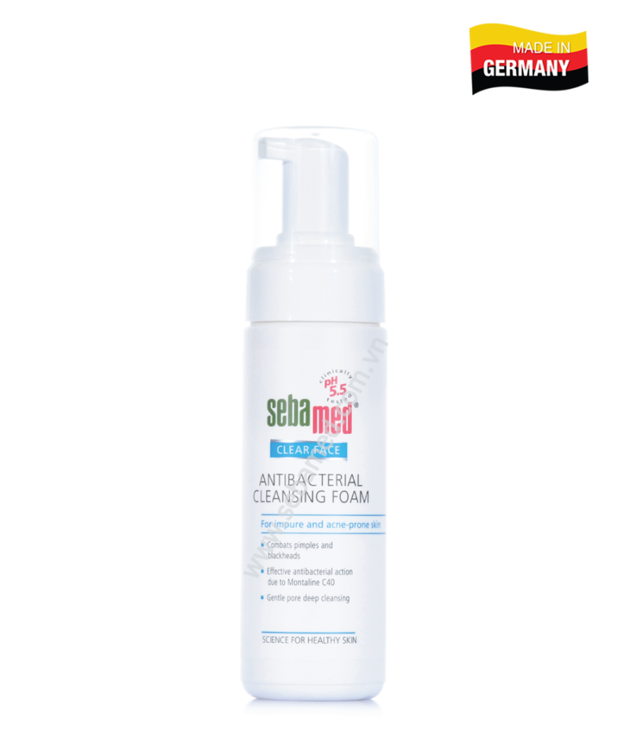Sữa rửa mặt tạo bọt giúp kháng khuẩn, giảm mụn Sebamed (150ml)