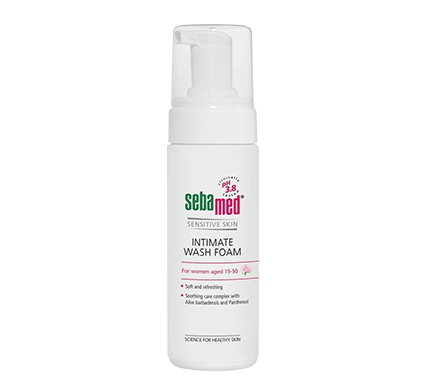 Dung dịch vệ sinh phụ nữ dạng bọt chuẩn cân bằng pH vùng kín Sebamed pH3.8 dạng bọt (150ml) (Sao chép)