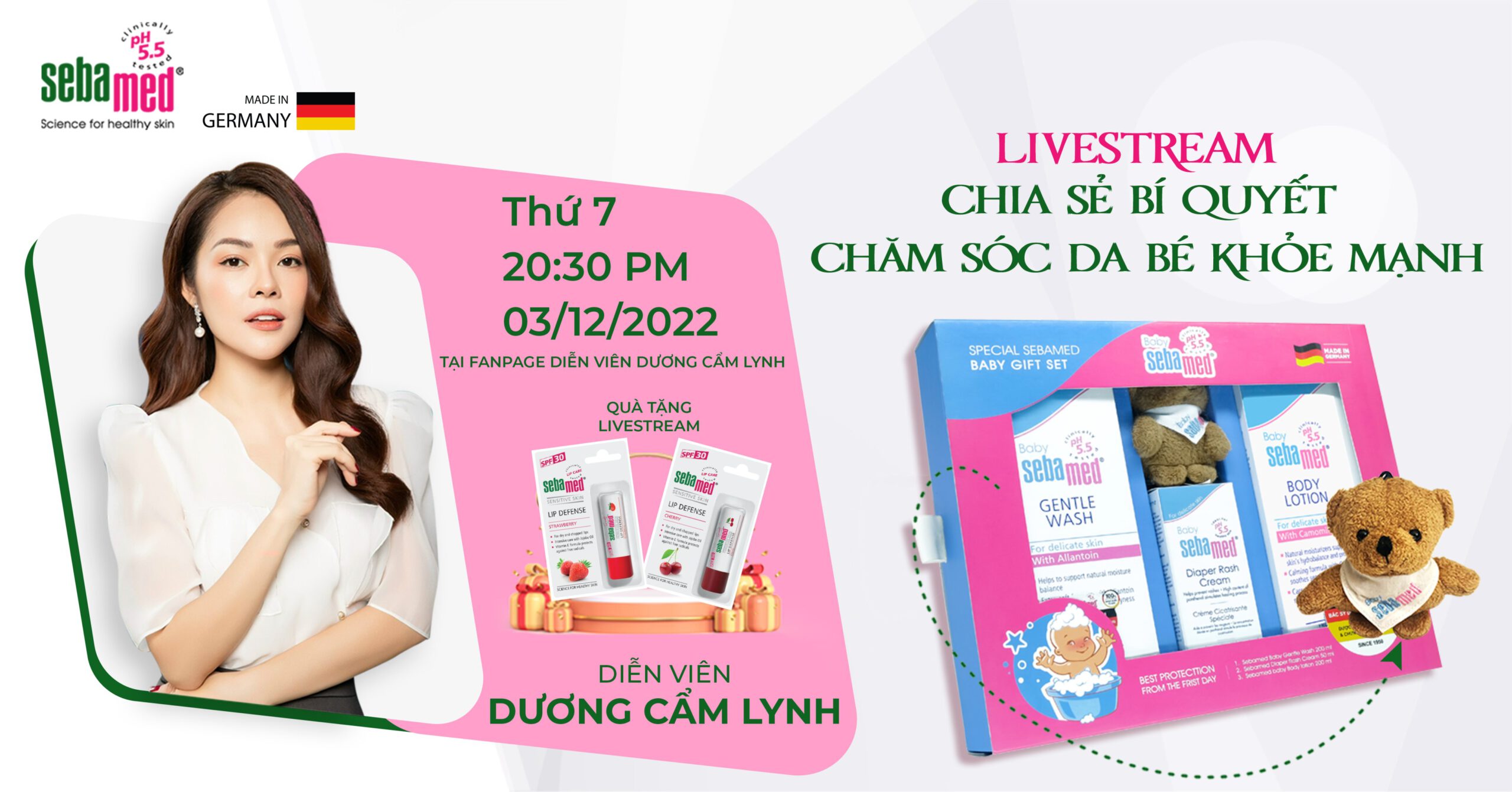 Livestream “Chia Sẻ Bí Quyết Chăm Sóc Da Bé Khỏe Mạnh” Cùng Diễn Viên Dương Cẩm Lynh
