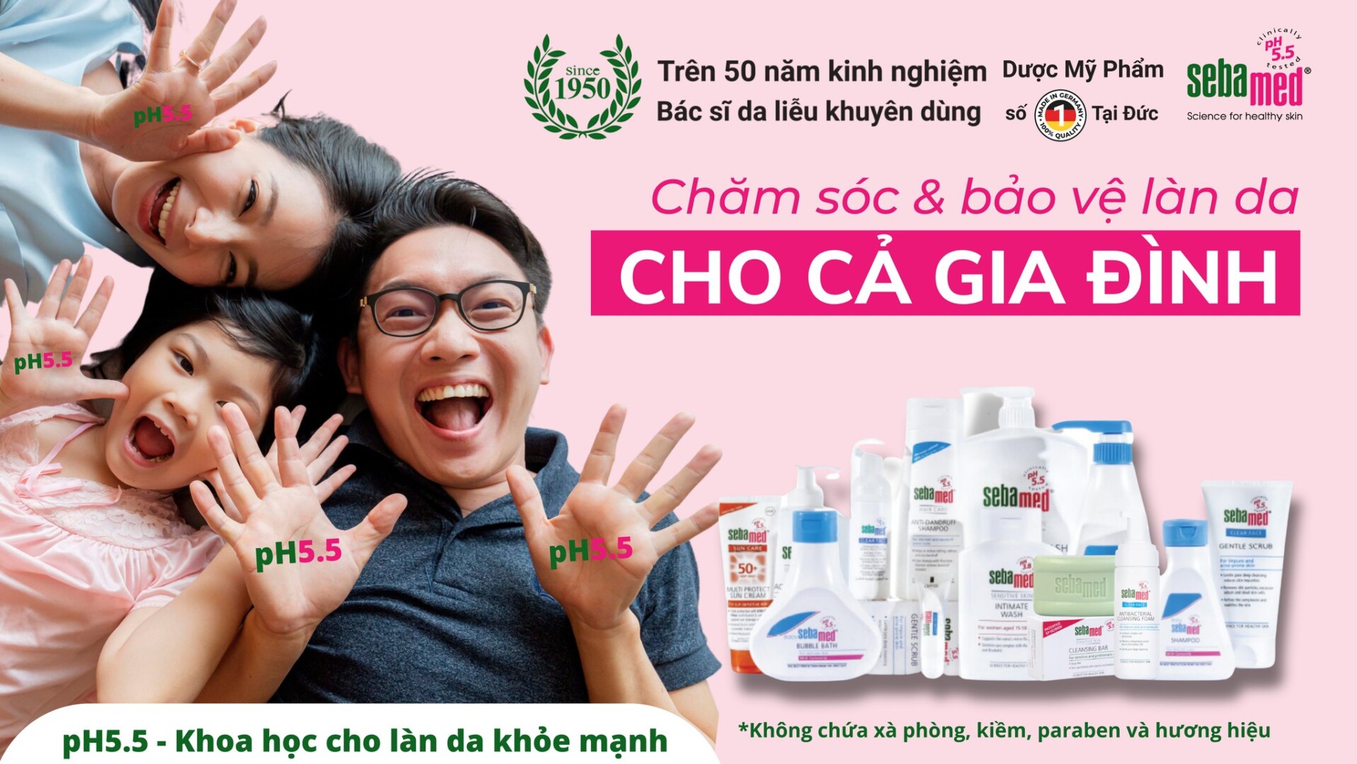 SEBAMED - pH5.5 BẢO VỆ TỐT NHẤT LÀN DA BẠN