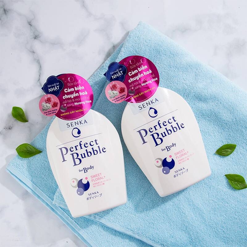 Sữa tắm dưỡng ẩm Senka Perfect Bubble for Body Sweet Floral.